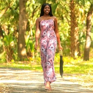 Sienna Sky flora print Jumpsuit size medium